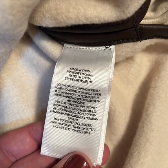 Polo Ralph Lauren - Women’s Oversized Sweatshirt with Leather Trim- Size M/L - Picture 8 of 8